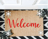 Snowflake Welcome Outdoor Mat