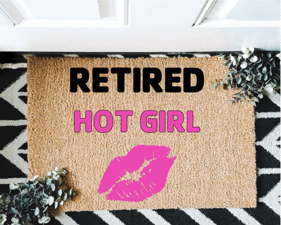 Retired Hot Girl Outdoor Mat