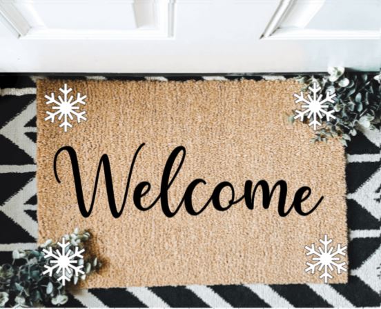 Snowflake Welcome Outdoor Mat
